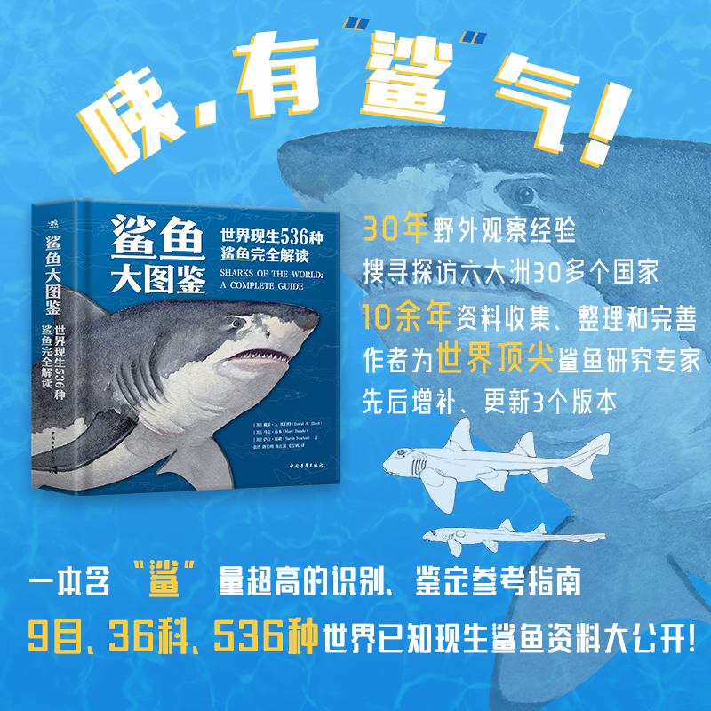 【鯊魚大圖鑒】（世界現生536種鯊魚完全解讀）